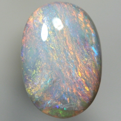 SOLID SEMI BLACK OPAL Pretty with orange and pink over green and blue. With VIDEO